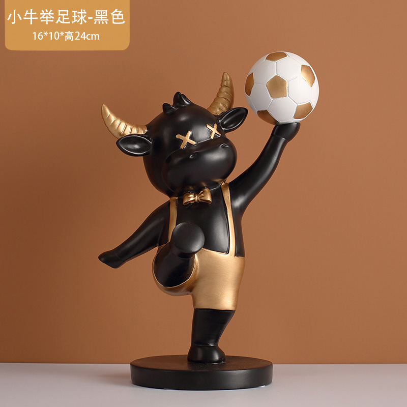 Levantando un balón de fútbol - negro