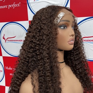 Hot Deal Transparent Lace Closure Wigs Human Hair Deep Burmese <b>Curly</b> 100% Vietnamese Hair <b>Extensions</b> No tangle Wholesale - Product Image 5