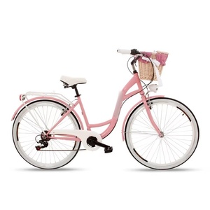 Bicicletta da città classica da <span class=keywords><strong>donna</strong></span> con cestino, produzione cinese / Bicicletta retrò da <span class=keywords><strong>donna</strong></span> per adulti OEM in stock - Product Image 4