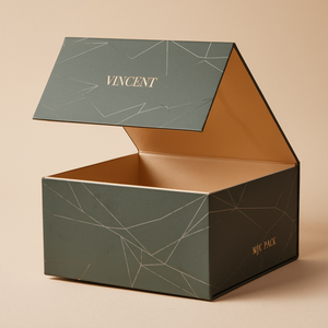 <b>Small</b> Empty Magnetic <b>Gift</b> Packaging Hard <b>Boxes</b> Recyclable Custom Rigid <b>Cardboard</b> Paper Clothing Box With Logo - Product Image 1