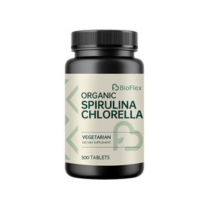 <span class=keywords><strong>Comprimés</strong></span> de <span class=keywords><strong>Spiruline</strong></span> et de Chlorelle Biologiques 1000mg <span class=keywords><strong>500</strong></span> <span class=keywords><strong>Comprimés</strong></span> Soutien Immunitaire Détox Énergie Vente en Gros Usine OEM Marque Privée - Product Image 1