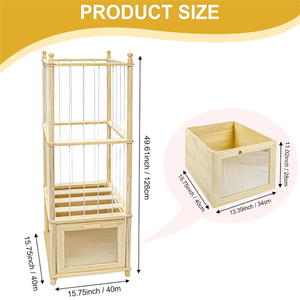 Organisateur de zoo en bois à <span class=keywords><strong>thème</strong></span> de Noël, décoration en bois à faire soi-même, rangement pour animaux en peluche avec tiroir à vue dégagée - Product Image 5
