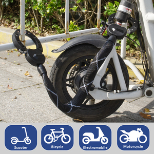 Serrure de chaîne de <span class=keywords><strong>menottes</strong></span> de moto <span class=keywords><strong>antivol</strong></span> Serrure de <span class=keywords><strong>menottes</strong></span> de scooter électrique de haute qualité avec clés - Product Image 5