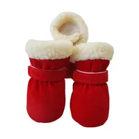 Толстая теплая зимняя обувь для домашних животных, нескользящая водонепроницаемая обувь для дождя и снега, обувь для маленьких кошек, собак, щенков, собак, носки, ботинки