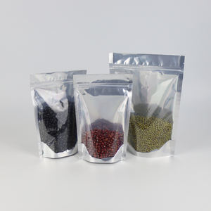 लालकृष्ण 9*14 cm फिर से करने के लिए आसान खुले चांदी एल्यूमीनियम पन्नी थैली खड़े हो जाओ/बैग ज़िप के साथ पैकिंग के लिए ताला चाय - Product Image 2