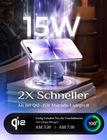 Station de charge LISEN améliorée 3 en 1, chargeur sans fil magnétique, socle de charge pour iPhone 16, Samsung S25, montre, AirPods, bureau