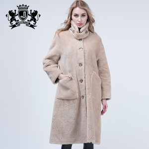 Pelli di Pecora di marca di Nuovo Disegno Russo Sopra Il Ginocchio <span class=keywords><strong>Cappotto</strong></span> di Pelliccia Vera Pelliccia Lungo <span class=keywords><strong>Cappotto</strong></span> <span class=keywords><strong>Shearling</strong></span> <span class=keywords><strong>Cappotto</strong></span> di pelle di Pecora - Product Image 5