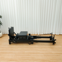Ventes directes usine chinoise : Appareil de fitness professionnel multifonction portable en aluminium noir, pliable, avec plateforme de saut intégrée