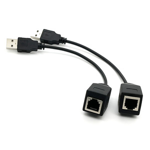 Cable adaptador USB A a RJ45 hembra con conector 8P para transferencia de datos de red - Product Image 1
