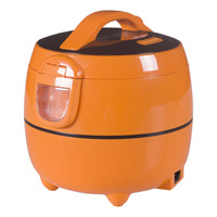 Cuisinière à riz automatique Orange 1,0 L avec cuve intérieure antiadhésive, capacité de 5 tasses, boîtier en plastique, forme ronde, couleur personnalisable