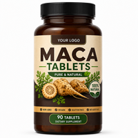 Comprimés de racine de Maca de qualité supérieure, en gros, marque privée, supplément alimentaire naturel biologique pour la gestion de l'énergie