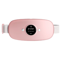 Ceinture de massage vibratoire intelligente à affichage numérique, compresse chaude, pour la taille et l'abdomen, ceinture de massage chauffante pour soulager les douleurs menstruelles