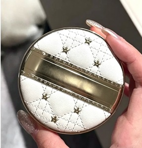 Luxury brand new leather high-gloss powder <b>compact</b> 6g long-lasting powder <b>compact</b> mineral high-gloss powder <b>compact</b> manufacturer - Product Image 5