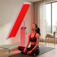 Panneau de luminothérapie LED rouge pour tout le corps, 1280 LED, 1500W, 660nm, 850nm, support réglable, panneau infrarouge pour la maison, la clinique et le bien-être