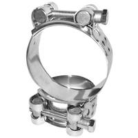 Collier de serrage métrique en acier inoxydable 201/304 avec boulon en T, robuste, pour tuyaux, tailles personnalisées pour l'exploitation minière et l'industrie lourde, OEM