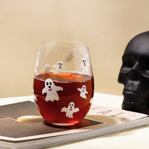 Creative Funny Halloween Stemless <strong>Red</strong> Wine Tumblers Cup Glasses Set with Decals Printing and Gift <strong>Box</strong> - Product Image 1