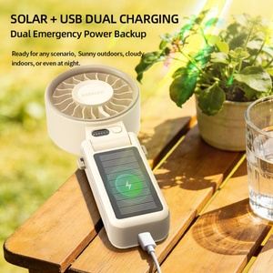 Ventilador Portátil Mini con Energía Solar, Plegable y Ligero, Batería de Larga Duración, Ventilador de Refrigeración para Viajes y Senderismo - Product Image 1