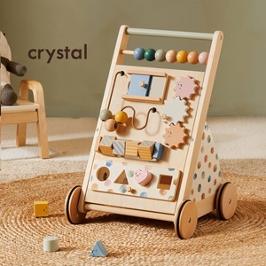 Centro Attività Montessori in Legno con Carrello e Giocattoli per Bambini, Velocità Regolabile, con Cristalli - Product Image 2
