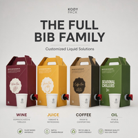 Sac BIB réutilisable avec bouchon à valve Vitop pour café, eau, vin, huile d'olive, jus, boissons, emballage de liquides alimentaires
