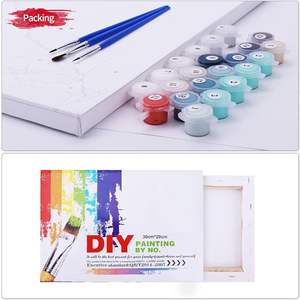 ภาพวาดสีน้ำมัน DIY ขนาด20x20ซม. พร้อมชุดตัวเลข-งานศิลปะกรอบการ์ตูนทำด้วยมือสำหรับเด็กและผู้ใหญ่ของขวัญและของตกแต่งที่สมบูรณ์แบบ - Product Image 2