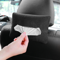 Boîte à mouchoirs de voiture de luxe en suède YECAI, support de mouchoirs suspendu pour pare-soleil, accessoires intérieurs de voiture pour appuie-tête arrière