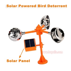 Dispositif anti-pigeons rotatif à 360° pour bateaux et extérieur ° Répulsif solaire réfléchissant pour oiseaux - Product Image 3