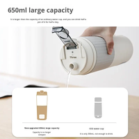 Hervidor de Agua Eléctrico Inteligente, Taza Eléctrica Portátil, Botella para Bebidas al Aire Libre con Pantalla LCD de Temperatura para Viajes