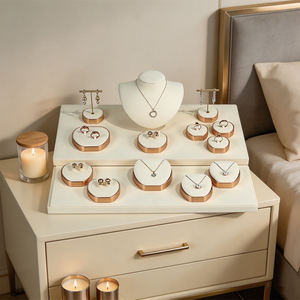 Custom Microfiber Modern Jewelry Tray Organizer Premium Display Container for Bracelet <b>Necklace</b> <b>Ring</b> Earrings - Product Image 5