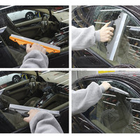 Cepillo Raspador de Silicona Integrado para Lavado de Coches, Limpiador de Paneles y Ventanas, Herramienta para Limpiar Vidrios