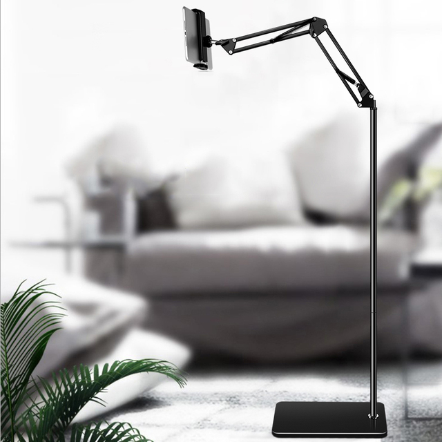 Adjustable Foldable Arm Floor Tablet Stand Holder for Ipad 11 Inch Lounger Bed Tablet Phone Holder