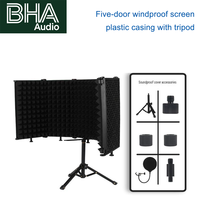 Filtre anti-pop insonorisant BHA M3/M5 pour panneau acoustique trois/cinq portes, protection anti-vent de studio, réduction du bruit pour microphone de diffusion en direct
