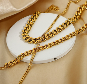 Aciers inoxydables étanches sans ternissement 18K plaqué or bijoux <span class=keywords><strong>gourmette</strong></span> <span class=keywords><strong>cheville</strong></span> Bracelets cubain lien chaîne bracelets <span class=keywords><strong>de</strong></span> <span class=keywords><strong>cheville</strong></span> pour les femmes - Product Image 6