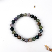 Vente chaude polissage naturel guérir Quartz 8mm perles Bracelet d'agate indienne pour Feng Shui