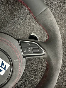 Volant de direction en cuir Alcantara entièrement personnalisé pour Audi <span class=keywords><strong>RS</strong></span> A4 A5 A6 C7 B8 R8 S3 S4 S5 Q7 A7 S7 TT RS3 RS5 RS6 RS7 B9 - Product Image 3