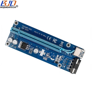 การ์ดแปลง <span class=keywords><strong>VER</strong></span> <span class=keywords><strong>009S</strong></span> PCI-E 3.0 16X เป็น 1X พร้อมสายไฟ Molex 4PIN และสาย USB 3.0 ยาว 60 ซม. สำหรับการ์ดจอ GPU ขายส่งจากโรงงาน - Product Image 2