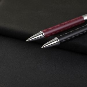 High Quality Custom Logo Business Ballpoint <b>Pen</b> New Luxury Leather Metal Laser Branded Twisted Design Office Wholesale - Product Image 3