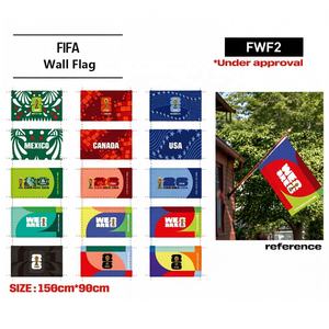 Drapeau mural de la Coupe du Monde <span class=keywords><strong>FIFA</strong></span> 2026 – Bannière décorative personnalisable, plusieurs styles, drapeau de bâtiment pour la décoration intérieure et les bars sportifs - Product Image 1