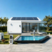 Maison/cabane préfabriquée modulaire en acier personnalisée, alimentée à l'énergie solaire, pour la construction de complexes hôteliers