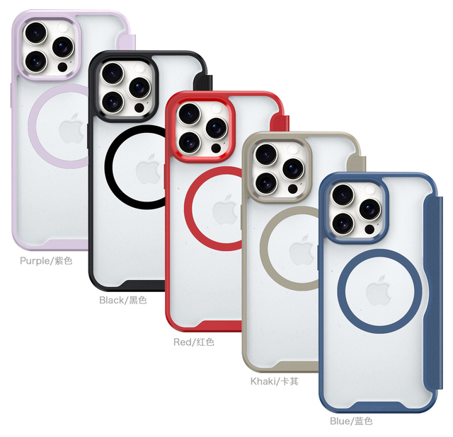 Hot Selling Soft TPU Leather Wallet Flip Folio Cover Card Slot Shockproof Phone Case for 17 16 15 11 Pro Max 12 Pro Max 13 Pro