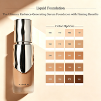 Nouveau fond de teint raffermissant infusé d'essences, fini satiné soyeux, logo personnalisé, luxe, longue tenue, imperméable et mat, maquillage pour le visage