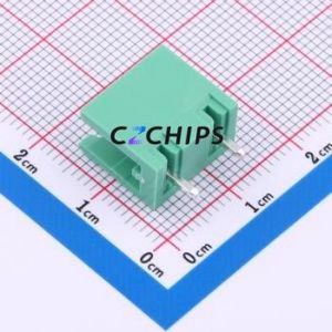 MX2EDGV-7.62-02P-GN01-Cu-A Plug-in Terminal Block Through hole,P=7.62mm Connector Board-to-Board / Socket Open 1x2P 7.62mm Green - Product Image 2