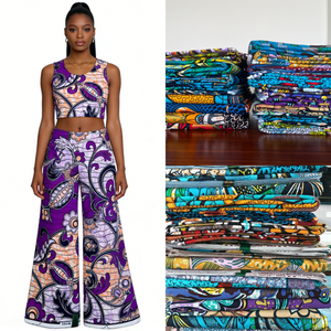 Nouveaux Tissus Wax Batik Originaux 100 % Coton, Pagne Africain en Coton Imprimé pour Vêtements - Product Image 1
