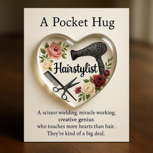 Hummingbird Pocket Hug <b>Gift</b> <b>Card</b> Handmade Customized Hair Stylist Appreciation <b>Card</b> - Product Image 4