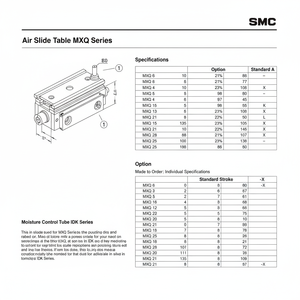 Pièces pneumatiques de MXQ8-10CS de table de glissière d'air pneumatique de SMC - Product Image 1