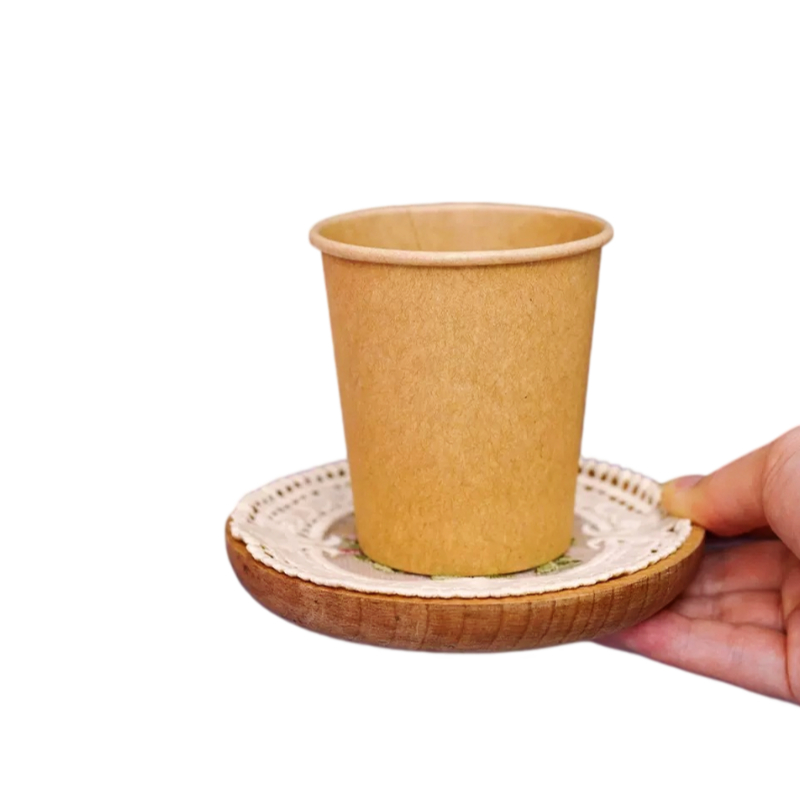 Wholesale Eco-Friendly Disposable Single Wall Kraft Paper Cup Custom Logo Design Printed Recyclable Paper Cup for Tea or Juice