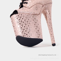 Escarpins sexy à talon aiguille, mi-mollet, à bout ouvert, avec fermeture éclair latérale, imperméables, à plateforme, style européen et américain, pour boîte de nuit, défilé et pole dance, avec estampage à chaud