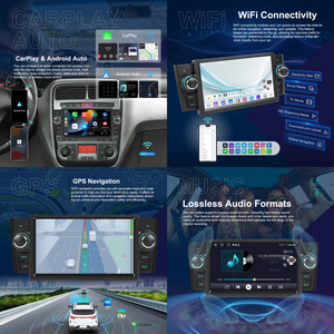 Hikity 7 pollici Android Car Audio per <span class=keywords><strong>Fiat</strong></span> Punto 2005-2009/<span class=keywords><strong>Linea</strong></span> 2007-2011 2 + 64G Wireless Carplay/Android Auto/GPS/WiFi OEM ODM - Product Image 2