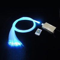 Lumière de toit de voiture portable, mini lumière de nuit à fibres optiques en forme d'étoile filante avec télécommande, kit de décoration intérieure 12V