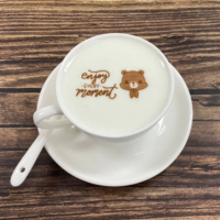 Mesin Cetak Kopi Mini Selfie Cepat dengan Tinta yang Dapat Dimakan, untuk Latte Art, Kue, dan Pencetakan 3D, Dilengkapi Cartridge Gratis dan Kamera USB