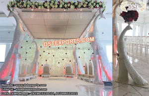 Mandap DE BODA tallado en fibra dorada, Mandap DE BODA tallado en oro, elegante, de Francia - Product Image 5